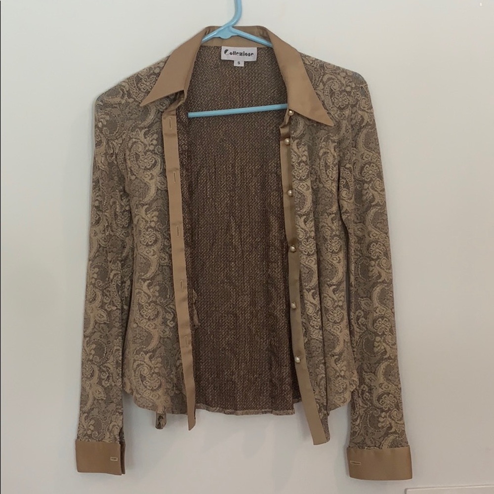 Patterned button down shirt
